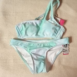Watercolor blue green bikini